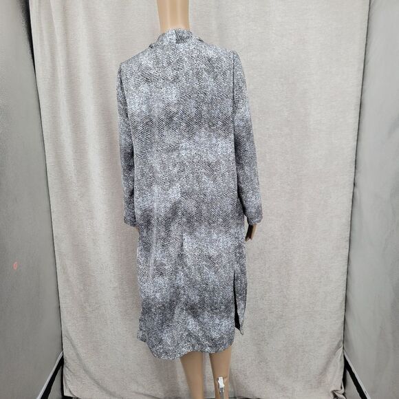 BB Dakota Anthropologie Jacket Duster Womens Gray Serpentine Snake Print NEW - Picture 7 of 12